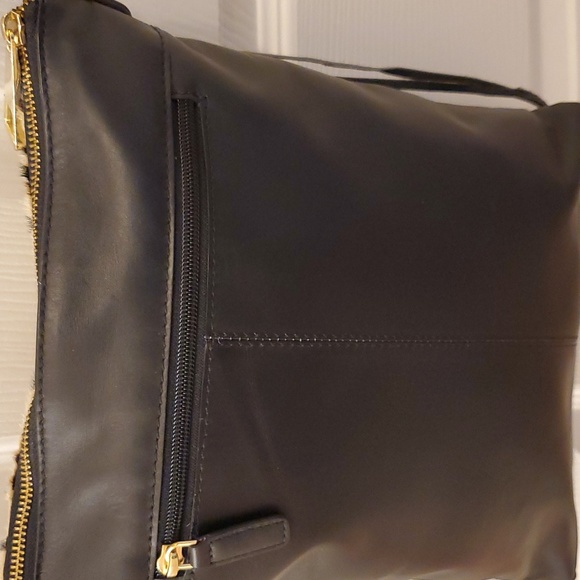 Shondra Roberts Crossbody Leather/Calf Hair Bag NWT - Picture 7 of 14